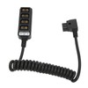 D Tap Male to 4 Port Dtap Female Splitter Power