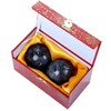 Pelotas de ejercicio de mármol de color gris oscuro para