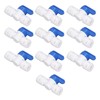 10Pcs Inline Shut Off Ball Valve 3/8in OD Plastic Quick