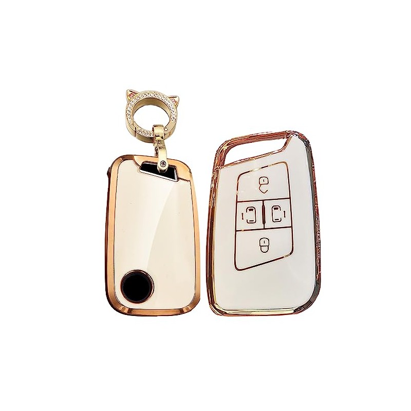 TECART Soft TPU Key Case Fit for VW Atlas Tiguan