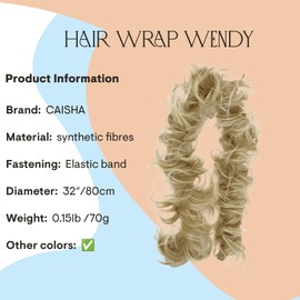 Prettyshop XXXL hair piece, hair elastic, pinned-up hairdos, voluminous, curly