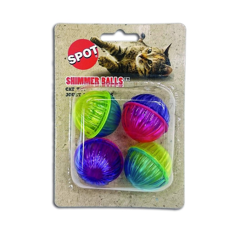 SPOT Shimmer Balls Cat Toys - Fun Balls with Rattle