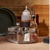MATANA 2 Pack Clear Lazy Susan Turntable Shelf Organiser, 23cm