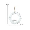 DARO DEKO Holz Blumenkranz weiß Ø 15cm mit Kordel Holzkranz