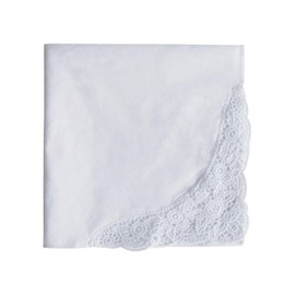 WYLZLKX Elegant Lace Trimmed Lady Cotton Handkerchiefs Delicate Flower Lace Hankies