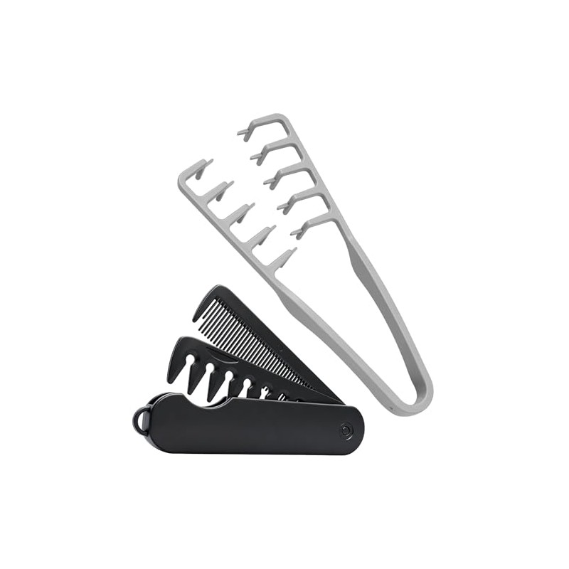 KEUF Peine Texturizador 2 piezas, para hombre y mujer, volumen