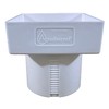 Aquabarrel Universal Adjustable Downspout to Drain Pipe Tile Adapter (White,