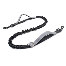 Heavy Duty Dog Leash, 4-6FT Shock Absorbing Bungee Lead with 2 Padded Handle, No Pull Reflective Training Leash for Medium Large Breed Dogs