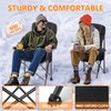 LVAOUO Heated Camping Chair with 20000mAh 12V Battery, 3 Heat