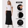 GRECERELLE Womens Summer Maxi Skirts Anti-Wrinkle Casual High Waisted Adjustable