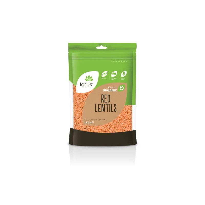 Lotus Organic Red Split Lentils 250 g, 250 g
