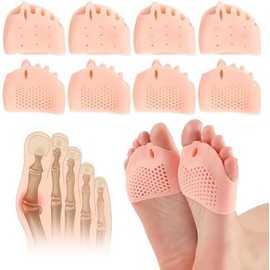 4 pares De Separadores De Dedos De Silicona, 2026 Nuevos Separadores de Dedos de silicona, Separadores de Dedos Superpuestos, Correctores de Pies, separadores de Dedos Unisex (Amarillo)