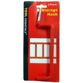 Tool Essentials L Shape Utility Storage Hook (2 Pack) For Garage Organization