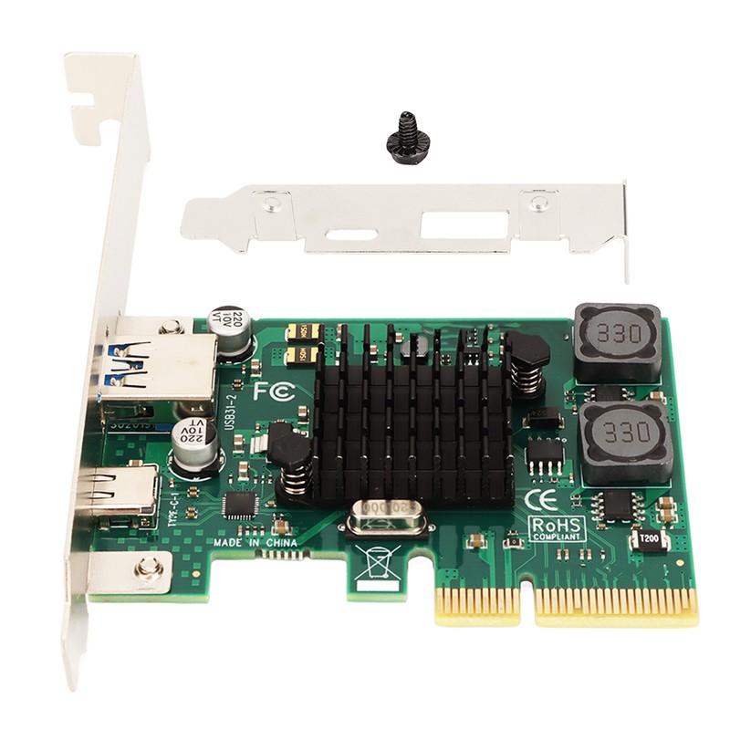 PCIE to USB 3.1 Expansion Card Self Powered 2 Ports