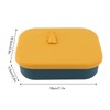 Silicone Bento Lunch Box Rectangle Leakproof 3 Compartment Divided Food