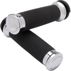 SlyFox Custom Contour Grips - Chrome Motorcycle Street Bike CC-85-CH-FL-FO