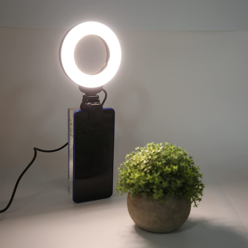 LED Dimmable Ring Light, Ring Light Black 4 Inch Brightness