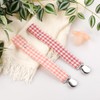 Pacifier Clip Leash Soothie Holder Unisex Plaid Button for Girl