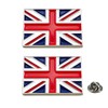 Lesonwo Red Union Jack Flag Pin Badge, 2 Pack, 30mm