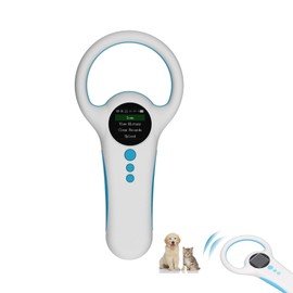 Pet Microchip Reader-134,2 KHZ / 125KHZ Escáner Microchip de Mano Sin Animal Tag Scanner USB de Conexión de Datos para Perros