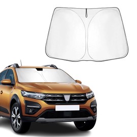 BSTW Auto Sonnenschutz für Dacia Sandero & Sandero Stepway & Dacia Jogger 2021-2025 – Faltbare Windschutzscheiben-Abdeckung mit Wärmeisolierung & UV-Schutz | Dacia Sandero 2025 Zubehör