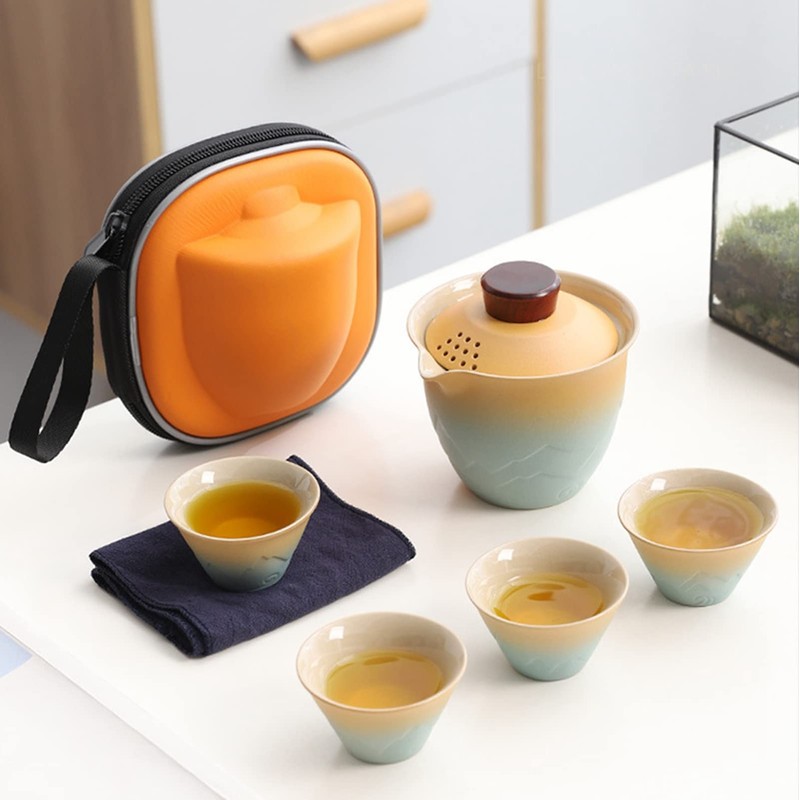 Kaaipee Tea Set Travel Tea Set, Japanese Style, Portable Teapot,