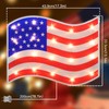 GLOWNOVA 20L Patriotic American Flag Shimmer Window Decoration