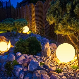 10-in Solar Garden Globe Light Outdoor, Solar Glowing Ball Light w/Remote, 16 Colors Dimmable Waterproof Globe Floor Orb Lights, Landscape Lighting Mood Lamp w/Ground Stake for Patio Yard Lawn Path