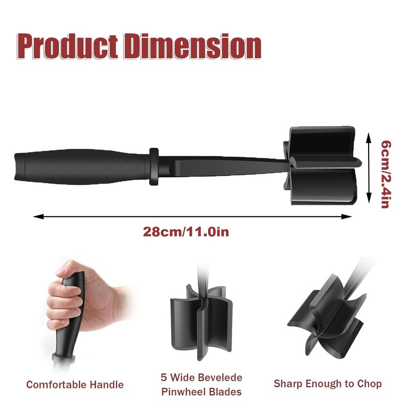 Meat Chopper, Meat Masher Multifunctional Heat Resistant Masher and Mix,