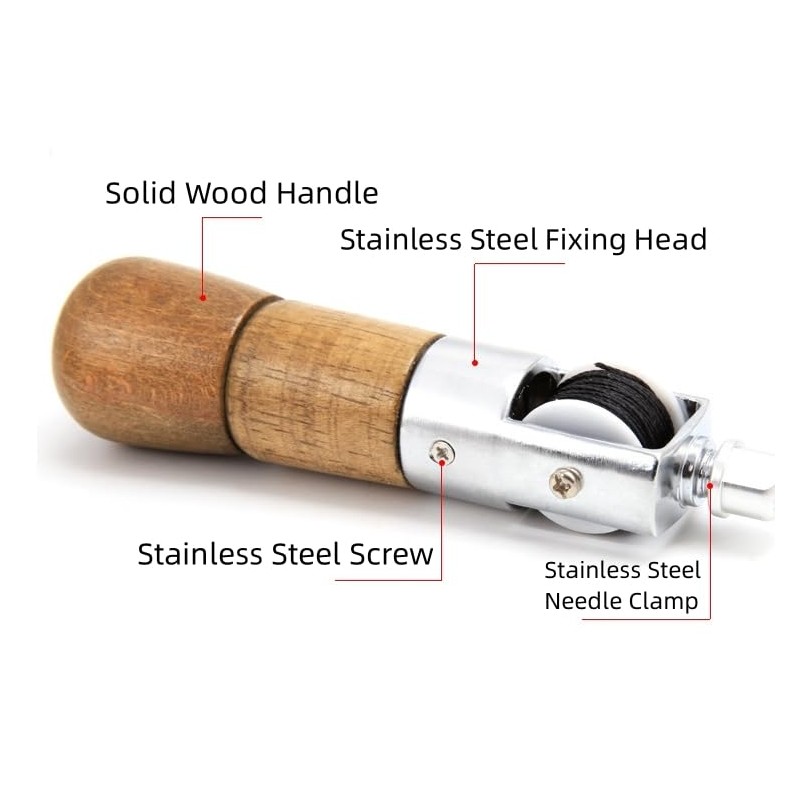 Fyearfly Leather Tool Awl, DIY Leather Craft Sewing Awl Hole,