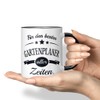 JUNIWORDS Tasse, Für den besten Gartenplaner aller Zeiten, Schwarz (6082740)