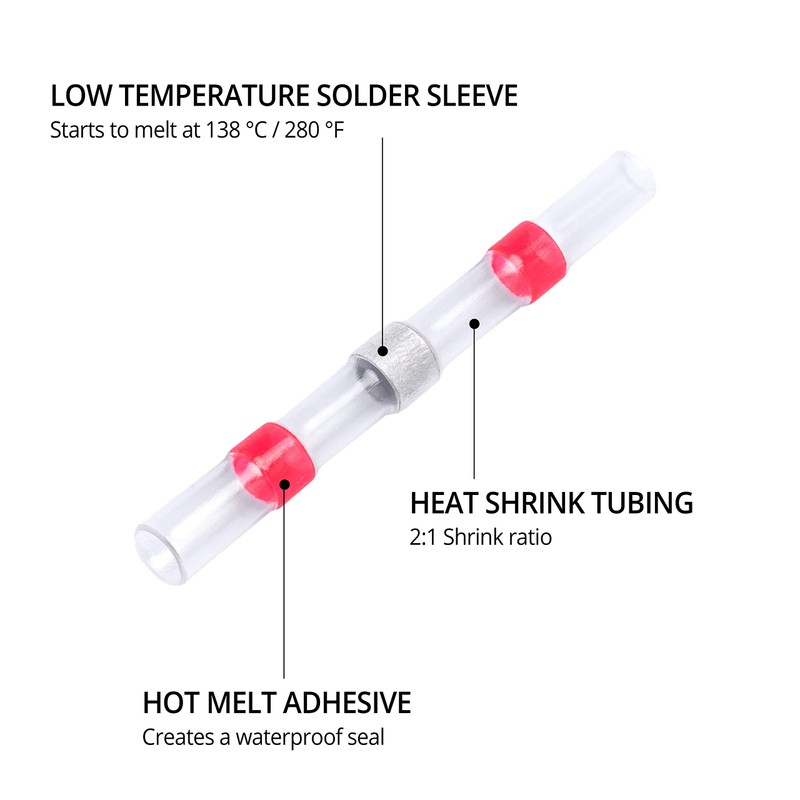 Wirefy 150 PCS Solder Seal Wire Connectors - Heat Shrink
