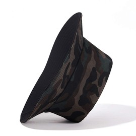 Quanhaigou Bucket Hat for Men Women,Packable Reversible Printed Sun Hats,Fisherman Outdoor Summer Travel Hiking Beach Caps (Green Black Camo)