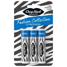 ChapStick Fashion Collection Zebra Lip Balm, Moisturizing, Paraben Free, 0.15 oz