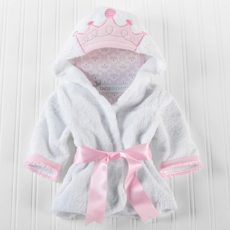 Baby Aspen Little Princess, Bata de spa con gorro, color