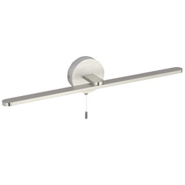 Popity home Bathroom Vanity Light Bar Brushed Nickel, 24 inch LED Light Bar, Modern Wall lamp Over Mirror with Pull Chain Switch On/Off