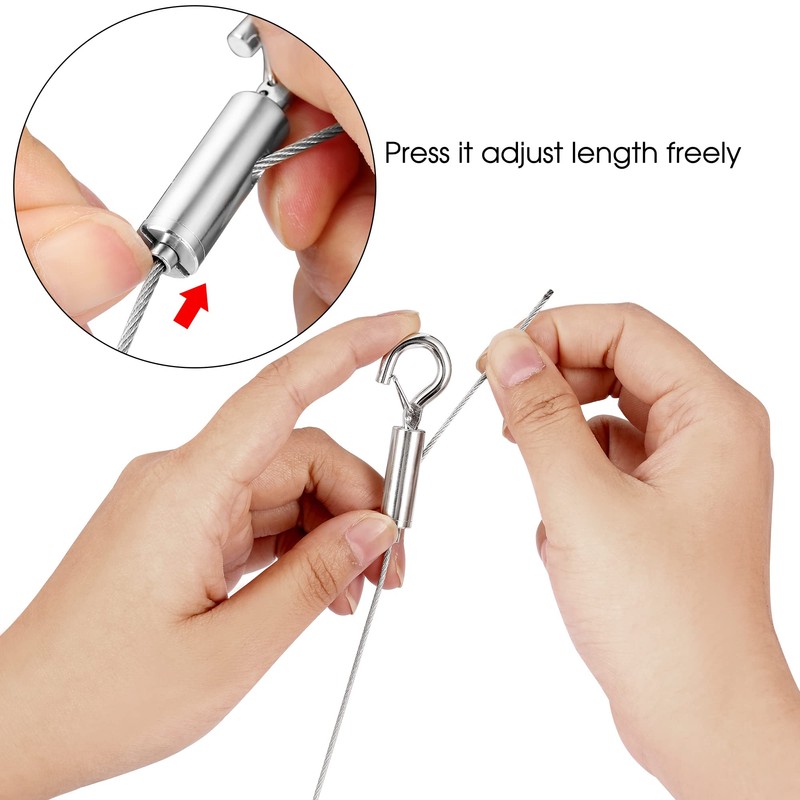 SIDENUO Adjustable Picture Hanging Wire 2PCS Mirror Frame Kit 2m
