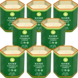 Citronella Candles Aromatherapy Candles,8 Pack 28 oz 160 Hour Burn, Soy Wax Candles for Home,Scented Candles Indoor Outoor,Essential Oil Candles,with A Faint Fragrance Candles
