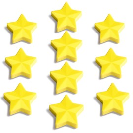 PYJLBX Fridge Magnets, 10 Pack Yellow Star Magnets Heavy Duty - Small Strong Magnet - Cute Mini Decorative Magnets for Whiteboard, Craft, Fridge, Notice Board, Map, Kitchen, Home, School & Classroom