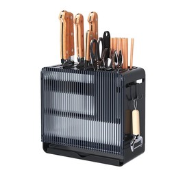 KBOX811 Knife Holder Organizer Stainless Steel Rack This multifunctional kitchen storage rack with Utensil (black) version:No cutting board rack