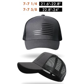 American Flag Trucker Hat Baseball Cap Snapback Fitted Hats for Men Women Snap Closure Design Breathable Mesh Side Durable