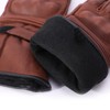 Harssidanzar Winter Motorcycle Gloves,Mens Long Gauntlet Leather Full Finger Touchscreen
