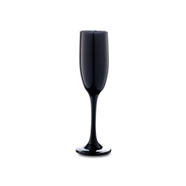 Vikko Décor Black Champagne Flutes: 6 Ounce Capacity – Perfect for Parties, Weddings, and Everyday – Thick and Durable – Dishwasher Safe – Set of 6 Sparkling Wine Glasses