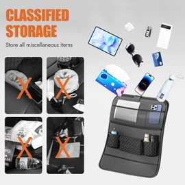 HCTCPALS Nappi Car Seat Backrest Storage, Seat Storage with Tray, Automotive Backseat Organizer with Foldable Flat Stand, Compatible with Most Vehicles, Inner Car Accessories, 1Pack