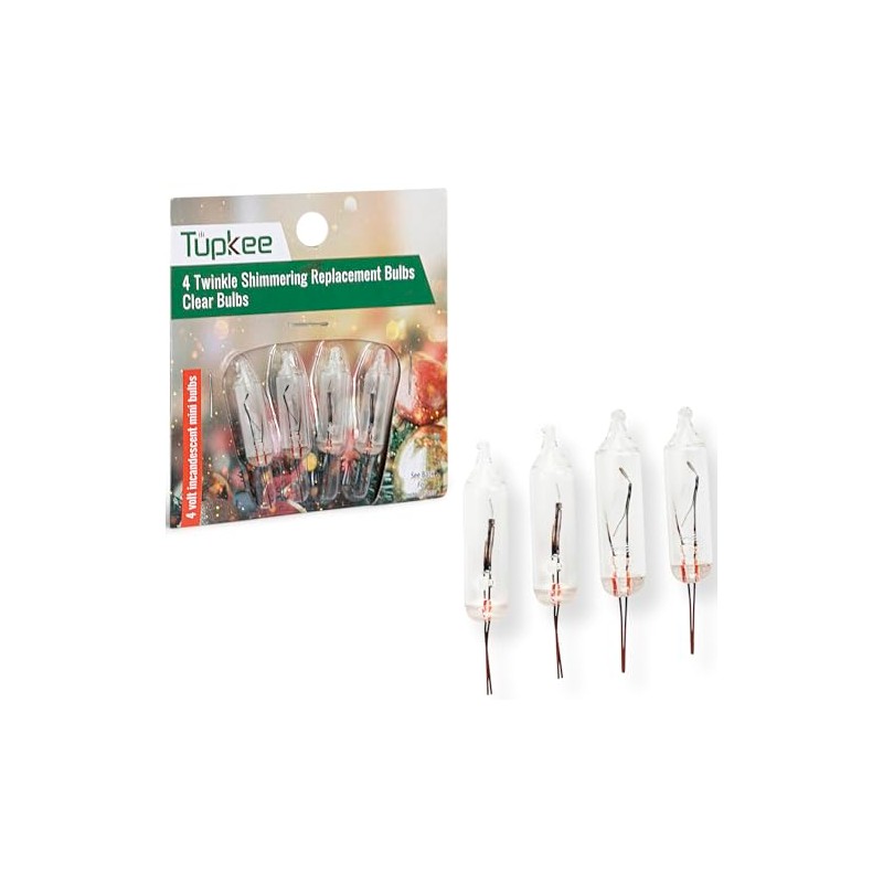 Tupkee Shimmering Twinkle Replacement Bulbs – 4-Volt Clear Incandescent Mini