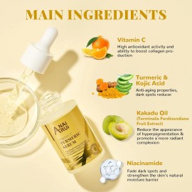 Serum Facial Con Curcuma Y Vitamina C Anai Rui De 30ml