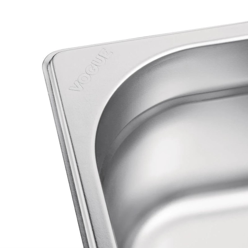 Vogue k992 stainless steel catering 1/6 container, 2.2 l capacity,