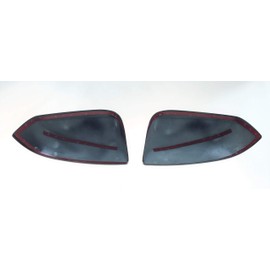 Black Horse Off Road BH-MC6279BLK Gloss Black ABS 2 Pieces Tape-On Door Mirror Cover Trims