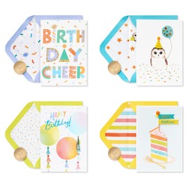 Papyrus Boxed Birthday Card Assortment, Bright Birthday (4-Count)