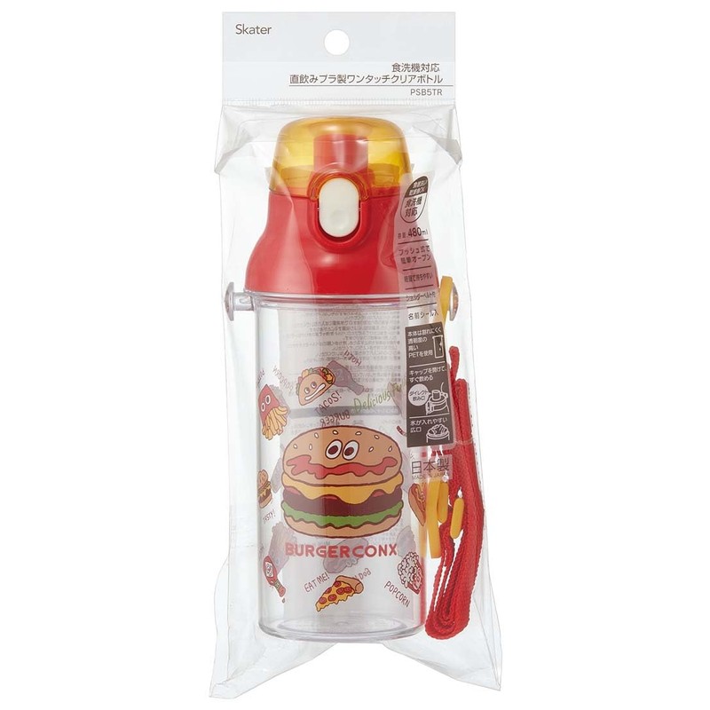 Skater PSB5TR-A Water Bottle, 16.2 fl oz (480 ml), Burger
